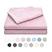 MALOUF Double Brushed Microfiber Super Soft Luxury Bed Sheet Set - Wrinkle Resistant - Queen Size - Pink