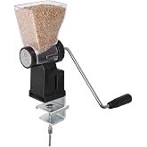 Kitchen Crop Hand Crank Grain Mill Wheat Flour Grinder, Stainless Steel Metal Burrs (The Grain Mill)
