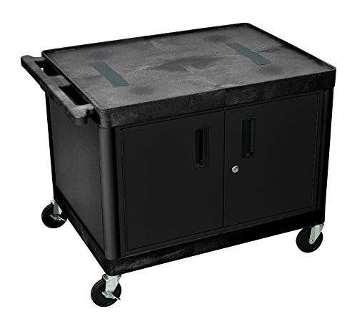 LUXOR LE27C2-B 27"H AV Cart - Two Shelves Cabinet