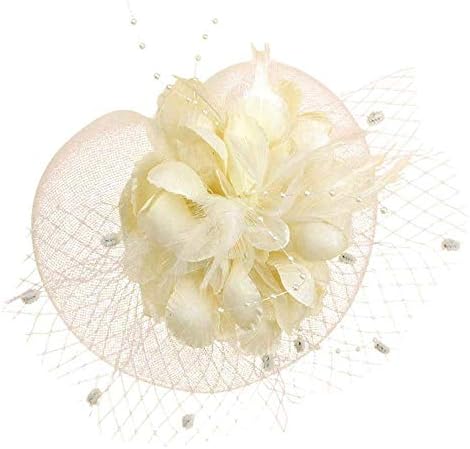 VACIGODEN Charming Big Flower Headband Netting Mesh Hair Band Cocktail Party Fascinator