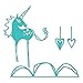 Spellbinders Jane Davenport Happy Little Unicorn Etched/Wafer Thin Dies, Teal