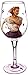 Westland Giftware Wine Glass, Grape Stomping Lucy, 15 oz., Multicolor