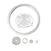 Power Pressure Cooker Sealing Ring Silicone Gasket For 5 & 6QT IP Model With 5 inch Steamer Rack,Set of 6 Pressure Cooker Accessories (Clear Seal ring +Steamer Rack)