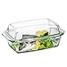 Simax Large Glass Casserole Dish, Oven Safe Cookware With Lid, Oblong Covered Glass Dish For Baking, Serving, Cooking, Microwave and Dishwasher Safe Bakeware, 3 Quart Capacity