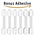 Baby Proofing Child Safety Locks | Refrigerator and Cabinet Lock | Child Proof Drawers, Appliances, Toilet Seat, Dishwasher | Bonus 3M Adhesive Included | No Drilling | 6 Pack White by BC Family Goods