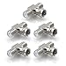 VCE 5-Pack F-Type RG6 Male to 2 Female 3-Way Coax Cable Splitter Adapter F-Type Connector for Video VCR Antenna TV Cable Satellite