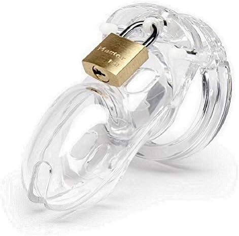 Clear Sponge - Ensuring That is An Appropriate Name with Ch-à-s-tǐty C-á-g-ê Silicone Short L-ǒ-c-k Men Small Plastic D-è-v-íces M-ǎ-l-e Transparent Clear