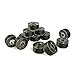 Simthread 25 Black Color Prewound Bobbin Machine Embroidery Thread Size A Class 15 with Bobbin Holder Box Suitable for Janome Brother Babylock Singer Machines