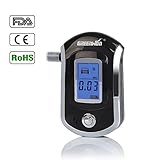 GREENWON AT6000 Professional Breathalyzer with Semi-conductor Sensor and LCD Display Digital Breath Alcohol Tester with 5 Mouthpieces Fit