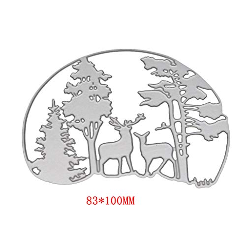 Itlovely Deer Forest Metal Cutting Dies Stencil for DIY Scrapbooking Paper Card Embossing Craft Decor - Thumbnail 5