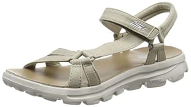 Amazon.com | Skechers Women's Gowalk Move River Walk Sandal, Natural, US 11 M | Sandals