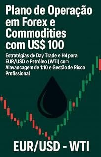 Livro Plano de Operação em Forex e Commodities com US$ 100: Estratégias de Day Trade e H4 para EUR/USD e Petróleo (WTI) com Alavancagem de 1:10 e Gestão de Risco Profissional