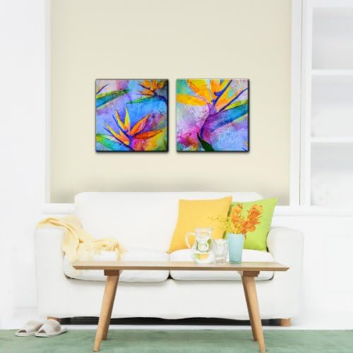 Ready2hangart Tropical Birds of Paradise 2-Piece Canvas Wall Art Set