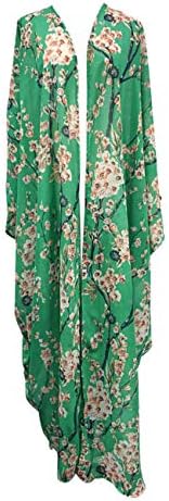 Zhongjing Casual Fashion Chiffon Cardigan Dress Irregular Beachwear Cover Up Robe for Muslim Women