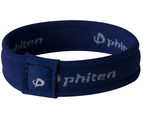 Phiten 2nd Gen Titanium Bracelet, Navy, 6-Inch