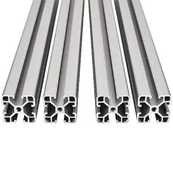 4PCS T Slot 4040 Aluminum Extrusion Profile 39.4'',European Standard Anodized Linear Rail for 3D Printer Parts and CNC DIY 1000mm Silver(39.4inch)