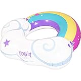 Coconut Float Rainbow Cloud Pool Float, Pool Rings; Pool Tube; 5.5'