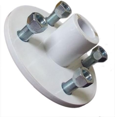 White 4 x 4 Wheel Heavy Duty Hub 1" Rear Bore Go Kart Parts Lawn Mower Cart New