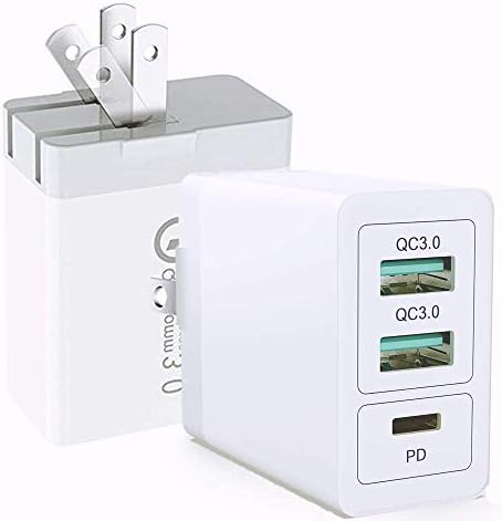 PD USB Wall Charger 30W Power Adapter Quick Charging Block Cube Compatible with iPhone Xs Max/XR iPad Pro Air/Mini, Samsung Galaxy S10/S9 and More(White)