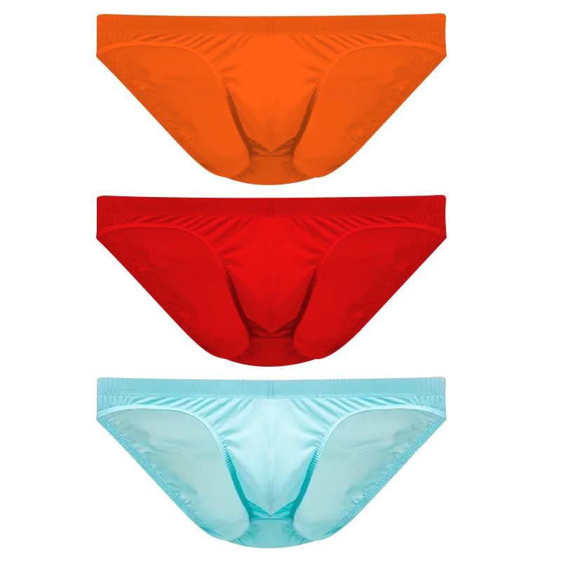 Photo 1 of 3 Pcs Men's Underwear, Lightweight Ice Silky, Breathable Quick Dry Underwear, XL