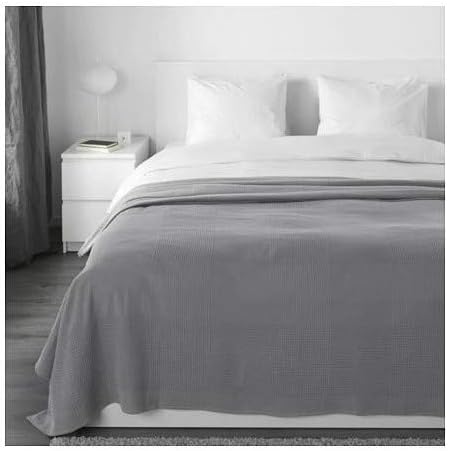 Indira Ikea Tagesdecke In Grau 100 Baumwolle 230x250cm Amazon De Kuche Haushalt