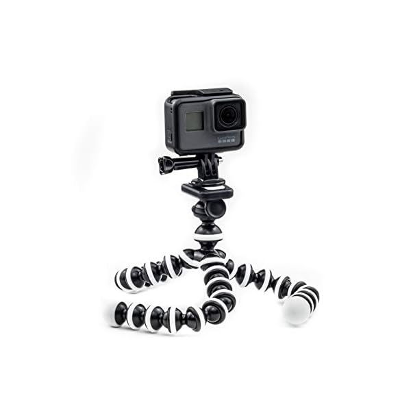 Digicharge Octopus 10'' Stativ Tripod für GoPro Hero13 Hero12 Hero Max/DJI Osmo Action 5 4 / Insta360 One/Akaso Apexcam Gookam Fitfort Garmin VIRB Apeman Camkong Action Kamera Sport-Camcorder – Bild 4