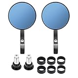 kemimoto Motorcycle Handlebar Bar End Mirrors Rearview Mirror Universal 7/8" Handle Round for Suzuki Honda Kawasaki Scooters DUCATI Aprilia