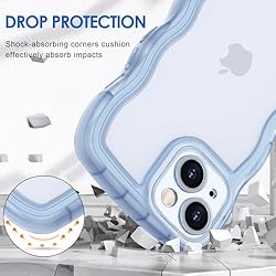 Anuck for iPhone 15 Case Wavy Edge Clear Back