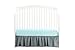 American Baby Company 100% Natural Cotton Percale Ruffled Crib Skirt, Gray, 52