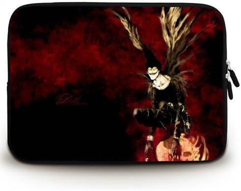 Anime Laptop Sleeve with Death Note(2) Patterns Waterproof Canvas Fabric 17 17.3 Inch Laptop Bag Case Cover(Twin Sides)