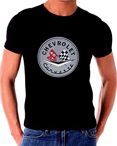 Chevy Corvette Logo GM Car T Shirt Old Tin Sign