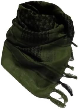 Miritarian high quality Afghan stall neck scarf high quality muffler [110 x 110 cm] Olive (japan import) by Miritarian