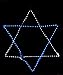 Vickerman Blue and White LED Rope Light Star of David Hanging Hanukkah Decoration, 15