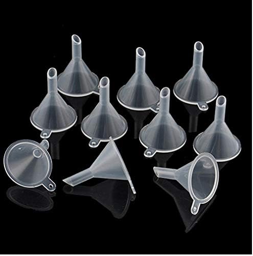 Zonster 10pcs Plastic Mini Funnels For Filling Small Samples Perfume Liquid Emulsion