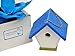 HomePro Garden Hanging Wren House: Brilliant Blue and Green Poly Lumber Bird House