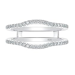 SHELOVES Curved Ring Guard Enhancer Cubic Zirconia