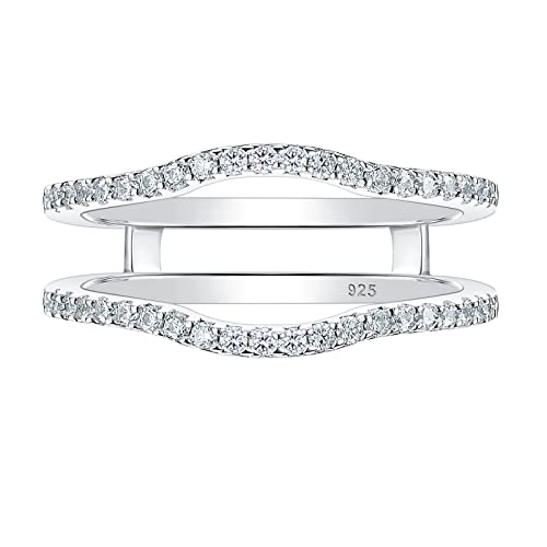 SHELOVES Curved Ring Guard Enhancer Cubic Zirconia