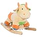 Qaba Kids Rocking Horse Toy Cow Ride on Rocker - Brown with Realistic Sounds