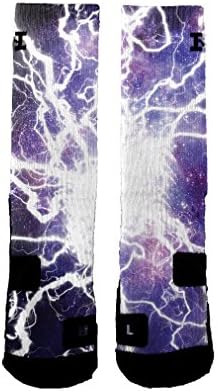HoopSwaggBrand Athletic Socks Lightning Galaxy
