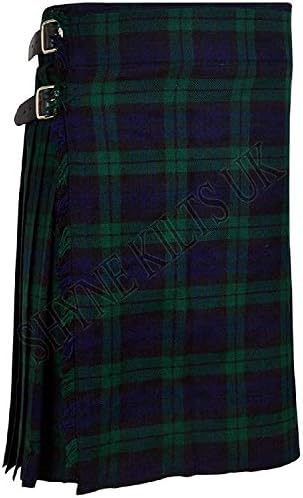 Black Watch Men's 5 Yard Scottish Kilts Tartan Kilt 13oz Highland Casual Kilt