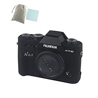 No.2 Warehouse Soft Silicone Armor Skin Rubber Protective Camera Case For Fujifilm X-T20 X-T10 XT20 (Black)+ a Piece of Clean Cloth