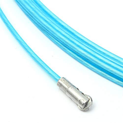 Isali Nylon Steel Electrician Fish Tape Conduit Nylon Cable Puller with Wheel Blue Durable Quality