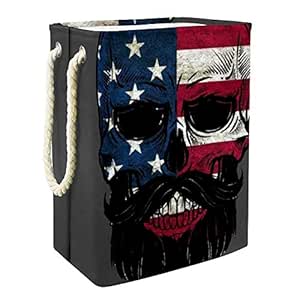 Amazon.com: American Flag Skull Rectangular Laundry Baskets, Storage