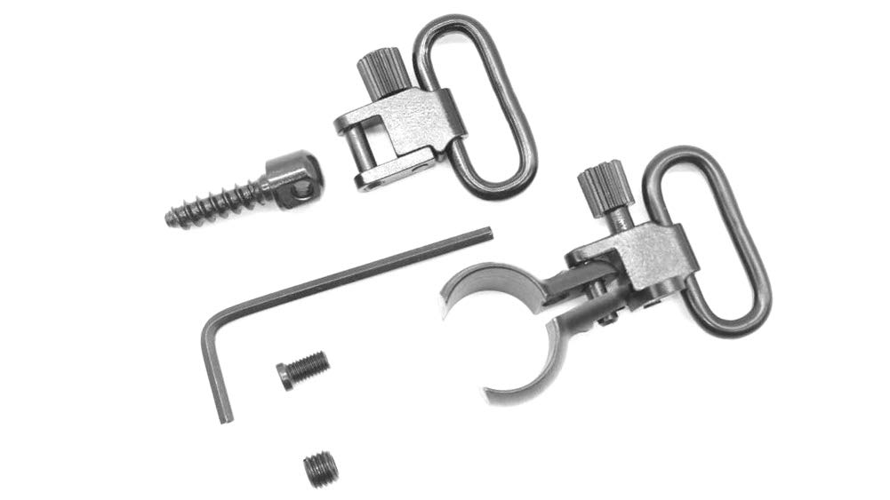 Trirock 1.0'' Rifle Quick Detachable Sling Swivels Mount Kit for Lever Action, Tube Magazine Rifles and Carbines Magnum Split Band fit Ruger and Browning