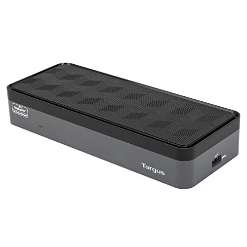 Targus Universal Docking Station, USB-C, Quad 4K (QV4K), Supports Four DisplayPort and HDMI Monitors with 100W Power Delivery - Black