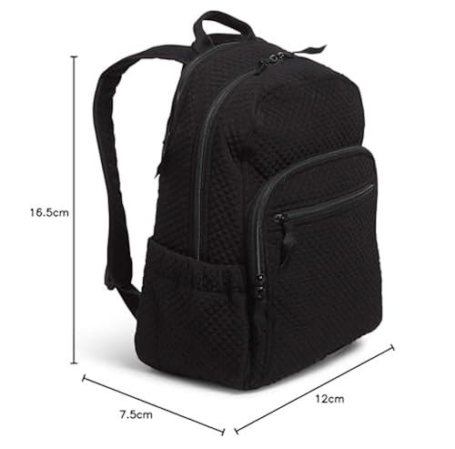 Vera Bradley Women's Microfiber Campus Backpack, Classic Black