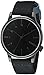 KOMONO Unisex KOM-W2121 Winston Heritage Series Black Stainless Steel Watch with Black and Blue Band