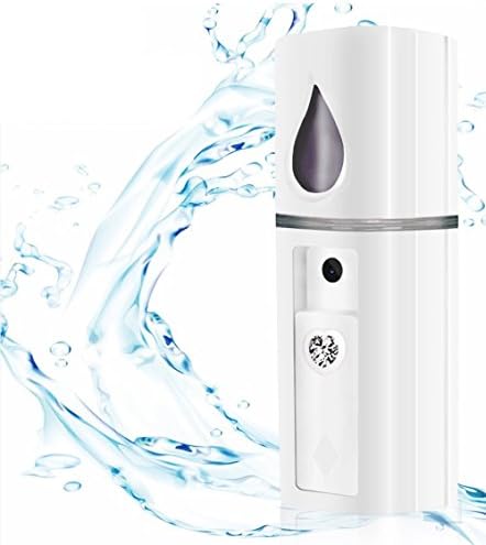 Portable Nano Facial Mister, Face Steamers Humidifier Handy Mist Spray Atomization Face Ionic Cool Moisturizing - USB with Phone Charger White