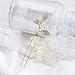Artio Leaf Wedding Hair Pins Accessories with Beads for Brides and Bridesmaids 3 PCS (HP-9558)