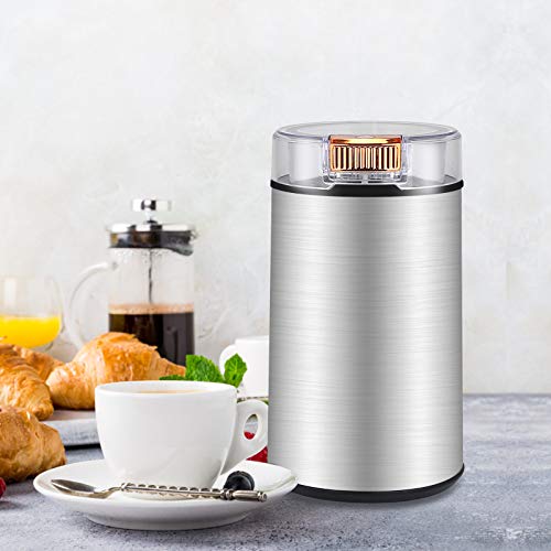 Kaffeemühle Elektrische Kaffeemühle mit Edelstahl Schlagmesser für Kaffeebohnen Nüsse Gewürze Getreide von DEEYA – Bild 7